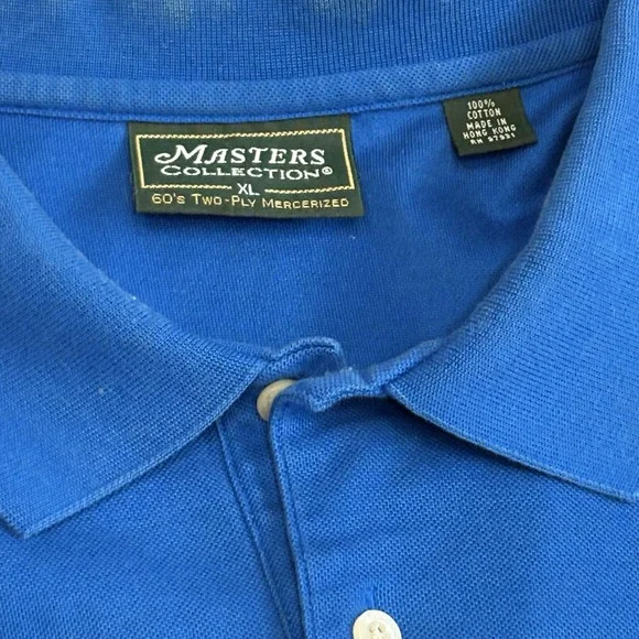 Vintage Masters Polo Shirt Mens XL Blue Embroidered Logo Golf - Picture 4 of 9